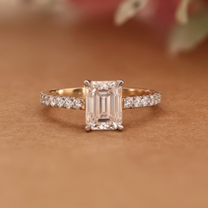 Bague de fiançailles et de mariage tendance en argent 925 plaqué rhodium avec diamants de luxe pour femme - Product Image 3