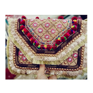 Indian <b>Beaded</b> Clutch Bag Envelope Clutch bag ladies Guru Kirpa Export House - Product Image 5