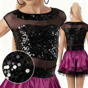 Nouvelle tenue de cheerleading personnalisée, scintillante, avec cristaux étincelants, haute élasticité, performance brillante, strass - Product Image 4