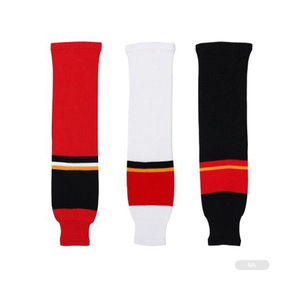 Unisex Ice Hockey <b>Socks</b> Color Blocked Striped Design Red <b>White</b> Black Adult All Seasons Polyester Apparel - Product Image 6
