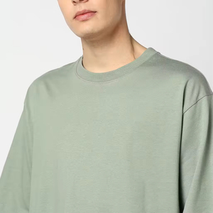 Camiseta de Manga Corta para Hombre, Cuello Redondo, 100% Algodón, 260 GSM, Tejido de Punto, Talla Grande, Impresión Frontal con Logotipo Personalizado, Venta al Por Mayor - Product Image 6