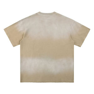 Acid <b>Wash</b> Vintage Graphic T-Shirt for Men Custom Logo Oversized Cotton Short Length - Product Image 3