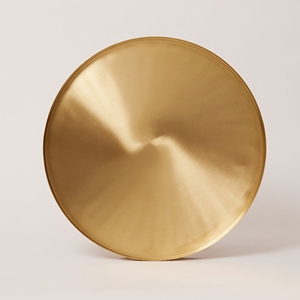 Plateau de service en acier inoxydable, finition dorée de luxe, plateau rond pour servir les aliments, pour hôtel, restaurant, traiteur, banquet, buffet, fournisseur - Product Image 1