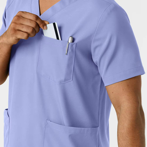 Vestes de travail pour hommes en coton, polyester et stretch, confortables, pour infirmiers et médecins, ensemble de blouses médicales et pantalons de jogging pour hommes. - Product Image 4