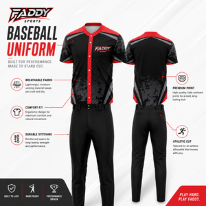 Ensemble uniforme de baseball personnalisé avec logo sublimé, maillot et pantalon en mesh à boutons, vente en gros, tenue de sport respirante pour entraînement d'équipe - Product Image 5