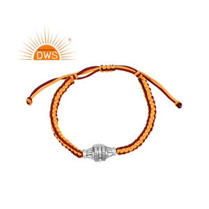 Pulsera Dori de algodón rojo de plata esterlina oxidada más vendida, fabricante de joyería personalizada - Product Image 4