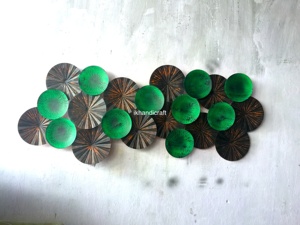 งานศิลปะตกแต่งผนังทำมือลายดอกไม้ขนาด 100 ซม. ขอบไม่เรียบ สีทองโบราณ คอลเลคชั่นดีว่า ความต้องการสูง ของตกแต่งบ้าน - Product Image 3