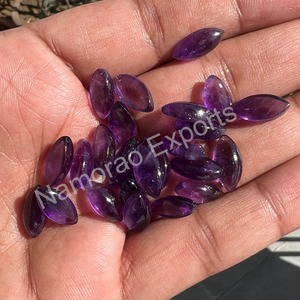 Ametista Natural, Corte Cabujón Marquise, 4x8mm 10x20mm, Lote de Piedras Preciosas Sueltas de Amatista, Precio al por Mayor, para Fabricación de Joyas - Product Image 2