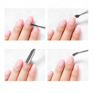 Pousse-cuticules en acier inoxydable de couleur personnalisée, double face, outil de nettoyage des cuticules pour les techniciennes professionnelles en manucure et pédicure - Product Image 3