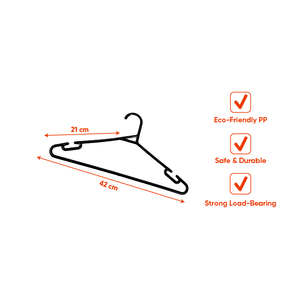 Virgin PP Plastic Garment Hanger <b>Clothes</b> Hanger Coat Hanger Household Drying Rack Hook for Shirts Blouses Laundry Room - Product Image 2
