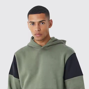 Conjunto de Sudadera con Capucha y Pantalones Deportivos de Color Sólido para Hombre, Manga Larga, Estilo Casual, Corte Regular, Algodón de Peso Medio, Otoño - Product Image 5