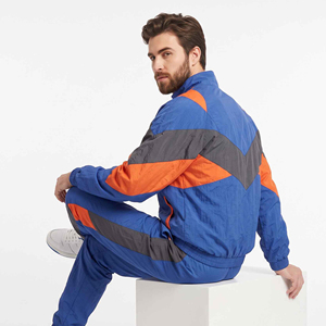Custom Tracksuit Nylon Sweatsuit <b>Zip</b> up Windbreaker Suit Zipper Jacket <b>Hooded</b> Set 100% Nylon Windbreaker Tracksuit Set - Product Image 4