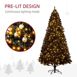 Albero di Natale Pre-Illuminato da 2,3 m con 500 Luci LED Calde, Albero Artificiale Realistico con Rami Innevati per Decorazioni Natalizie - Product Image 5
