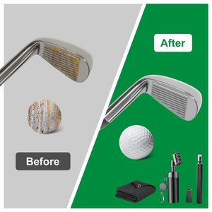 Kit de Limpieza de Palos de Golf 3 en 1 con Clip Retráctil, Botella de Agua de 5 Oz, Afilador de Ranuras y Toalla de Golf - Regalo para Entusiastas del Golf - Product Image 2