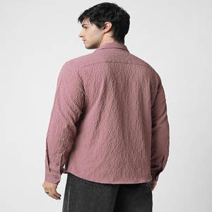 Chemises habillées d'affaires à manches longues coupe ajustée personnalisables pour hommes chemises décontractées anti-rides de haute qualité - Product Image 2