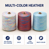 Fil fantaisie en chanvre glacé teint en masse de haute qualité, à torsion élevée et double torsion, pour le tricot et le crochet de pulls d'été (vente en gros)