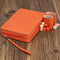 Jeu de Backgammon Personnalisé Pliable Écologique en Cuir Durable – Couleur et Taille Personnalisables, Logo sur Mesure