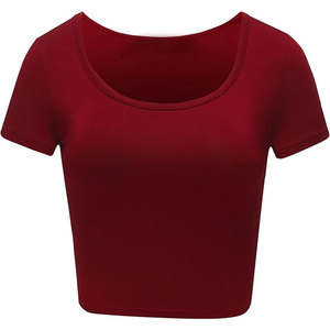 Camisetas Cortas de Algodón para Mujer, Ajustadas, de Manga Corta, Transpirables, Informales de Verano, para Gimnasio, Entrenamiento, Estilo Urbano - Product Image 1