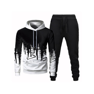 Ensembles de survêtements unisexes personnalisés par sublimation à manches longues pour la gym et l'entraînement, 100 % polyester, à capuche, imprimés, pour l'hiver, pour hommes et femmes - Product Image 6