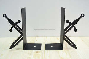 Serre-livres réglable en métal noir de luxe fini avec un design moderne parfait pour la décoration élégante de la maison et du bureau - Product Image 4