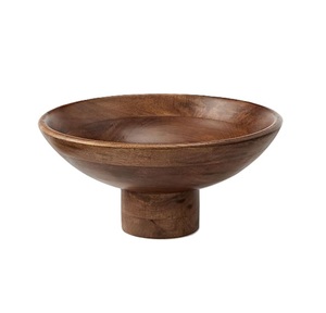 Bol de service en bois de manguier de style européen, écologique, fait main, durable, léger, résistant à la chaleur, non revêtu, vaisselle pour les fêtes - Product Image 3