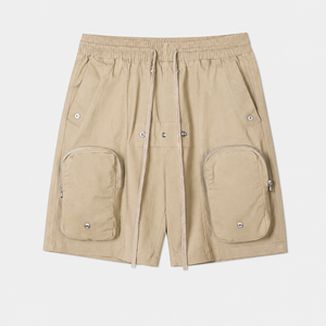 Custom Men's Utility Cargo <b>Shorts</b> 100% Cotton Mid Waist Drawstring Large Pocket Anti-Wrinkle OEM Casual Comfortable - Product Image 4