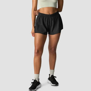 Shorts Deportivos de Cintura Alta para Mujer, Color Sólido, Decoración con Botones, Transpirables, Cintura Elástica, para Damas, Europa y América - Product Image 6