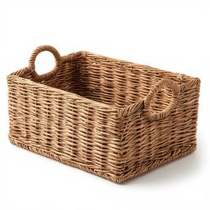Grand panier multi-usages en jonc de mer naturel, durable pour la cuisine, la salle de bain, le rangement du linge, l'organisation des couvertures et la décoration intérieure - Product Image 1