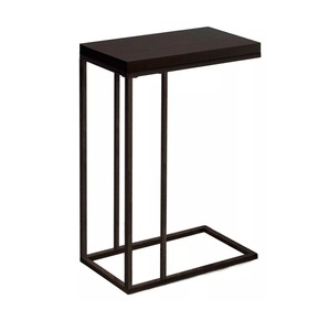 <b>High</b> Trending Modern Design Gold <b>High</b> Quality Metal Iron Frame Wooden Top <b>Side</b> <b>Table</b> for Living Room Home Furniture - Product Image 5