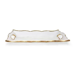 Luxury Antique Brass Coffee Serving Tray with Traditional Handmade CraftsmanshipArtisan Aluminium Craft Tray <b>Gift</b> <b>Hampers</b> - Product Image 3