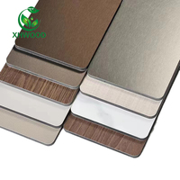 Panneau de mousse WPC écologique en fibre de bambou de 5mm d'épaisseur avec grain de bois Panneaux muraux et planches de décoration intérieure