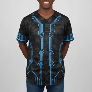 Maillot de baseball pour hommes grande taille Hip Hop, design de logo personnalisé, antibactérien, respirant, couleurs personnalisées sublimées, noms d'équipe, 220g - Product Image 2