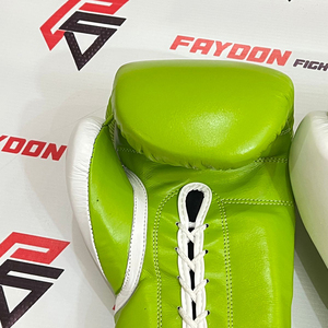 High Quality Genuine Cowhide Leather Non-Slip Hand Grips <b>Moisture</b> Wicking Customized Boxing Sparring <b>Gloves</b> Laced for Kickboxing - Product Image 3