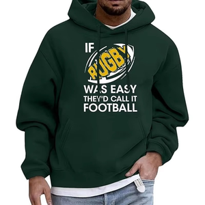 Sudadera con Capucha para Fanáticos del Rugby, Unisex, Beige, Bordada, de Ganchillo, Sudadera Deportiva de Invierno, con Eslogan Divertido, Regalo Informal, Personalizada, al por Mayor - Product Image 5