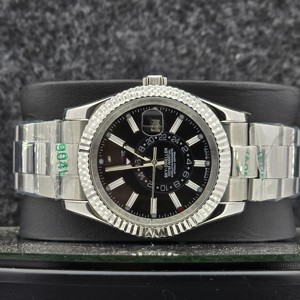 Reloj Mecánico Automático de Lujo para Hombre, Acero Inoxidable, Bisel Estriado, Función GMT, Analógico, Cristal de Zafiro Negro, 10 Bar Resistente al Agua - Product Image 5