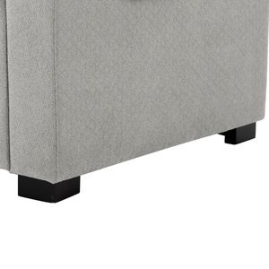 Moderna luce grigio ciniglia poltrona oversize 44.5 "ampio divano singolo per camera da letto e soggiorno sedia e mezzo - Product Image 3