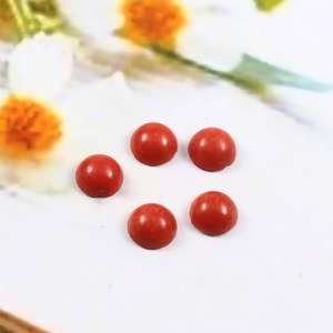 พลอยปะการังธรรมชาติทรงกลมขนาด 6x6 มม. แบบหลังแบน ปรับขนาดแล้ว สำหรับทำเครื่องประดับ ขายส่งจำนวนมาก - Product Image 3