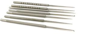 Juego de microagujas/extractores de cerumen de acero inoxidable alemán, 7 piezas, instrumentos quirúrgicos ORL, aprobado por CE, juego manual de microagujas/extractores de cerumen - Product Image 4