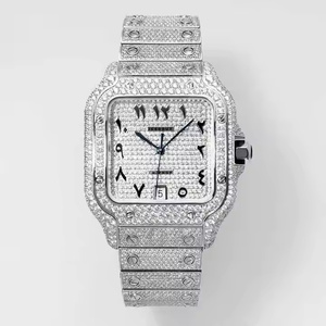 Reloj de Cuarzo Moissanite Signature Luxe King Iced Out para Hombre, Reloj de Moda de Lujo Icónico, King Ice Glow Moissanite Diamond - Product Image 2