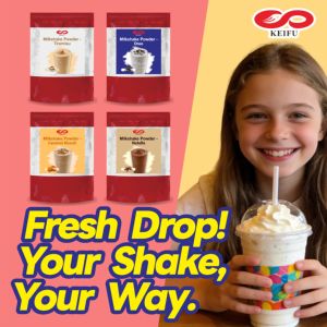 Poudre de milkshake aux miettes de chocolat KEIFU en marque propre, sachet de 1 kg, poudre de boisson ODM/OEM pour milkshakes et smoothies - Product Image 6