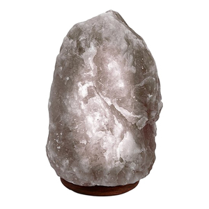 Lámparas de sal gris del Himalaya de alta calidad, forma natural, 2-3 kg, con base de madera, lámpara de sal gris del Himalaya - Product Image 3