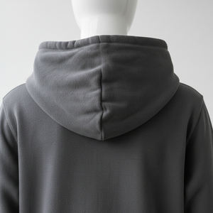 Sweat à capuche long et ample en polaire pour femme, grande taille, personnalisé, de haute qualité, en coton, pour l'hiver, avec col à capuche, poches avant et épaules tombantes - Product Image 3