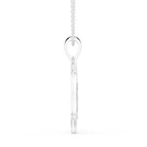 Collar con Colgante de Ancla Náutica y Timón de Barco de Lujo con Diamantes Cultivados en Laboratorio en Oro Blanco de 18K - Product Image 2