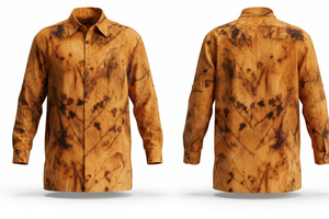 Camisa de Vestir con Botones, Diseño Abstracto Tie-Dye, Ajuste Cómodo, Manga Larga, Estilo Casual para Exteriores, Diseño Elegante - Product Image 4