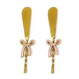 ชุดอุปกรณ์ตัดเค้กและพิซซ่าแบบมีดและที่ตักเนย ชุบทองเหลือง พร้อมโลโก้สั่งทำได้ - Product Image 1