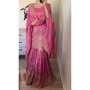 Pure Heavy Simar Georgette Party Wear Ensemble pour femmes comprenant un haut et Plazzo Dupatta - Product Image 4