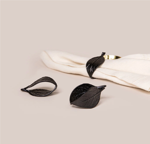 Premium Quality <b>Circle</b> Metal Napkin <b>Ring</b> Leaf Crafts Handicrafts Perfect for every place like home and hotels - Product Image 1