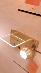 Modern LED <b>Wall</b> Lamp <b>with</b> Glass Shelf USB Port Warm White Round Shade On/Off <b>Switch</b> OEM/ODM Supplier - Product Image 3