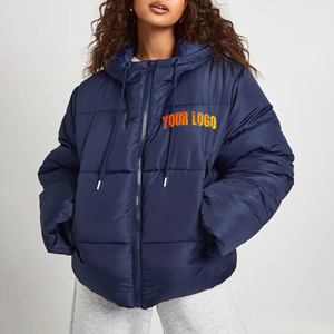 Veste matelassée coupe-vent pour femme, style streetwear d'hiver, tissu matelassé, veste matelassée en polyester haute performance pour femme, thermique - Product Image 1
