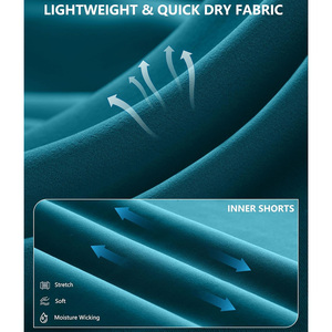 Shorts de sport pour femmes avec logo personnalisé, 2 en 1, avec short intégré, respirants et performants pour la course à pied, l'entraînement et les activités de plein air - Product Image 4